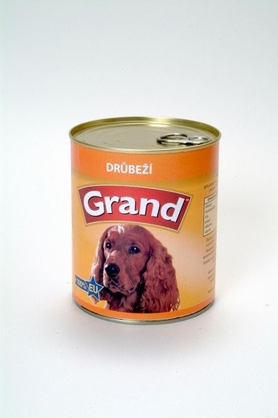 GRAND konz. pes drůbeží 850g