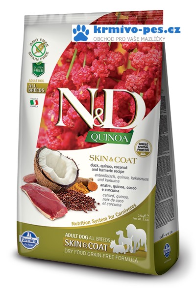 N&D GF Quinoa DOG Skin&Coat Duck & Coconut 7kg