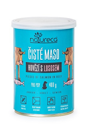 NATURECA konz. hovězí s lososem pro psy 400g