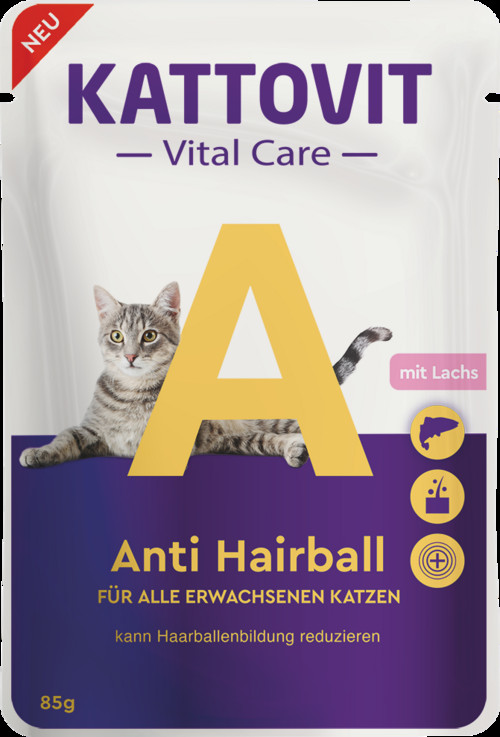 Kattovit Cat Vital Care Anti Hairball losos kapsa 85g