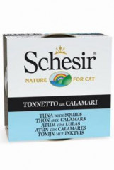 Schesir Cat konzerva Adult tuňák/oliheň 85g