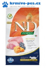 N&D Pumpkin CAT Neutered Lamb & Blueberry 1,5kg