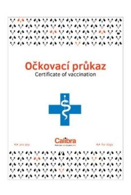 Očkovací průkaz pes Calibra 1ks