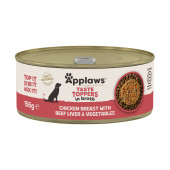 Applaws Dog konzerva Toppers Broth kuřecí prsa s játry 156g