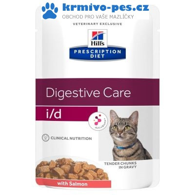 Hill's Prescription Diet Feline i/d s AB+ losos - kapsička 12 x 85 g