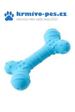 Hračka pes BUSTER Flex Bone, modrá 16cm