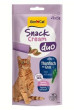 GimCat Snack Cream Duo tuňák&tráva 6x15g