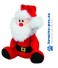 Vánoční Hračka pes Santa se šálou plyš 20cm TR 1ks