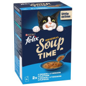 Felix Soup cat -Polévky treska,tuňák,platýs 6 x 48g