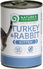 Nature's Protection Cat konzerva Kitten krůta/králík 400 g