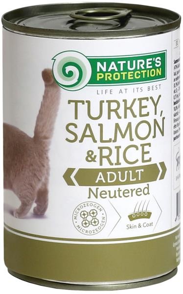 Nature's Protection Cat konzerva Neutered krůta/losos 400g