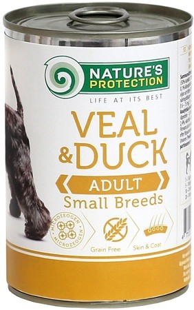 Nature's Protection Dog konz.Small telecí/kachna 400g