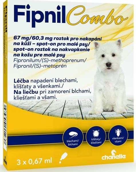 Fipnil Combo 67 mg/60,3 mg dog S spot-on 3x0,67ml