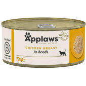 Applaws Cat konzerva Adult Broth kuřecí prsa 70g