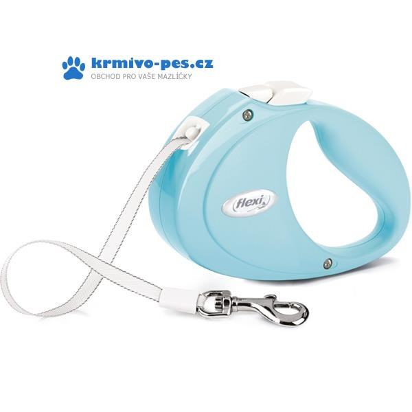 Vodítko FLEXI Puppy pásek 2m/5kg sv. modrá