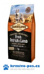 Carnilove Dog Fresh Ostrich&Lamb for Small Breed 6kg + doprava zdarma