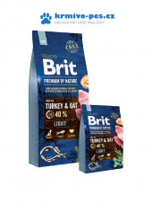 Brit Premium Dog by Nature Light 15kg + dentální pamlsek + Doprava zdarma