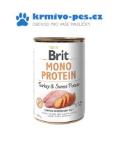 Brit Dog konzerva Mono Protein Turkey & Sweet Potato 400g