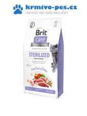 Brit Care Cat GF Sterilized Weight Control 2kg + kapsička zdarma
