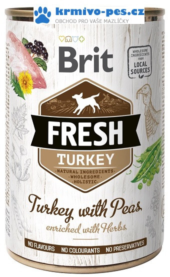 Brit Dog Fresh Turkey with Peas 400 g
