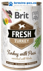 Brit Fresh konzerva Turkey with Peas 400g