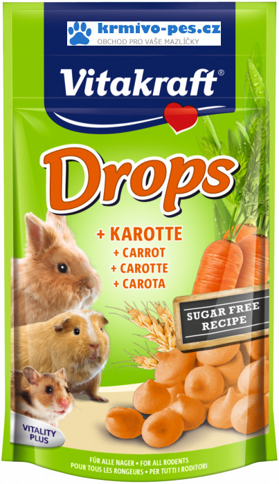 Vitakraft Drops Carrot Rabbit 75 g