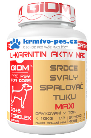 Giom pes L-karnitin Aktiv 60 MAXI tbl+20% zdarma