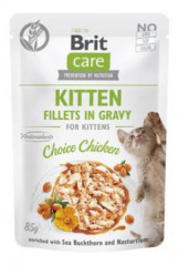 Brit Care Cat Fillets in Gravy Kitten Choice Chicken 85g