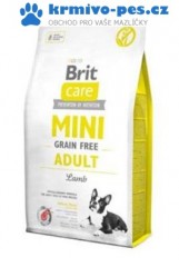 Brit Care Dog Mini Grain Free Adult Lamb 7kg + doprava zdarma