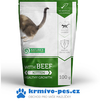 Nature's Protection Cat kaps. Kitten with Beef 100g