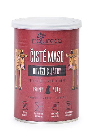 NATURECA konz. hovězí s játry pro psy 400g