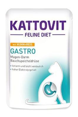 Kattovit Cat Gastro kuře a rýže kapsa 85g