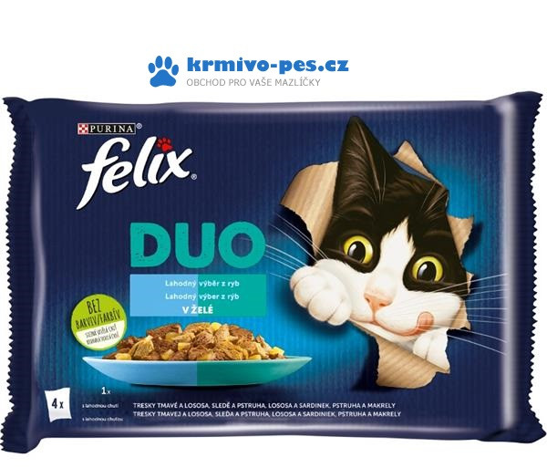 Felix cat Fantastic DUO výběr z ryb 4 x 85 g