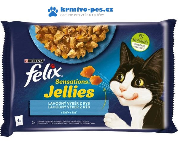 Felix cat Sens. losos treska v želé 4 x 85 g