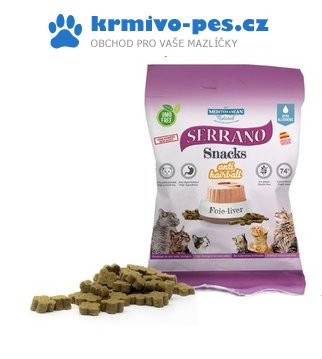 Serrano Snack for Cat Liver AntiHairball 50 g