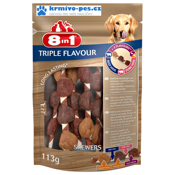 Pochoutka 8in1 Triple Flavour skewers (6ks)