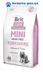Brit Care Dog Mini Grain Free Yorkshire 7kg + pamlsek proteinové tyčinky 2ks