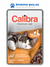 Calibra Cat kapsa Premium Adult Duck & Chicken 100g