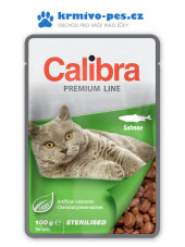 Calibra Cat kapsa Premium Sterilised Salmon 100g