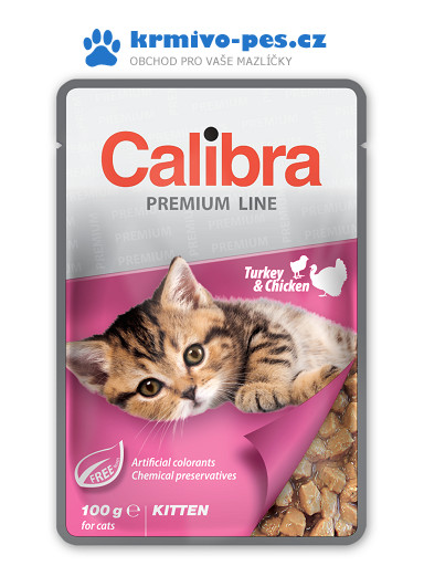 Calibra Cat kapsa Premium Kitten Turkey & Chicken 100g