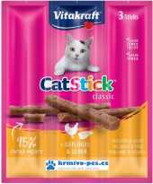 Vitakraft Cat pochoutka Stick Clasic Poultry/Liver 3ks