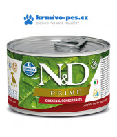 N&D DOG PRIME konzerva Puppy Chicken & Pomegranate Mini 140g