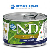 N&D DOG PRIME konzerva Adult Lamb & Blueberry Mini 140g