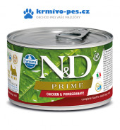 N&D DOG PRIME konzerva Adult Chicken & Pomegranate Mini 140g