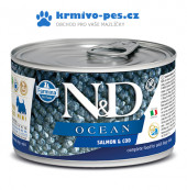 N&D DOG OCEAN konzerva Adult Salmon & Codfish Mini 140g