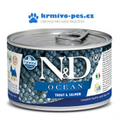 N&D DOG OCEAN konzerva Adult Trout & Salmon Mini 140g