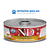 N&D CAT QUINOA konzerva Quail & Coconut 80g