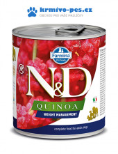 N&D DOG QUINOA konzerva Weight Mnmgmt Lamb & Brocolli 285g