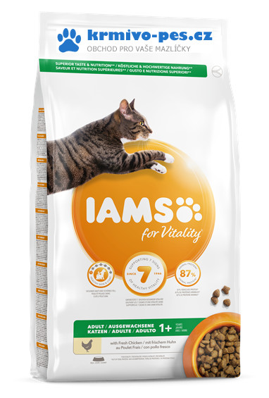 Eukanuba Iams for Vitality Adult Cat Food with Fresh Chicken 10 kg