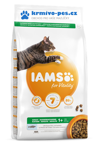 Eukanuba Iams for Vitality Adult Cat Food with Ocean Fish 10 kg